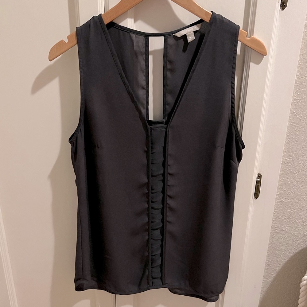 Banana Republic Dark Grey Sleeveless Blouse
